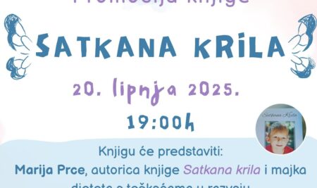 NAJAVA PROMOCIJE KNJIGE SATKANA KRILA